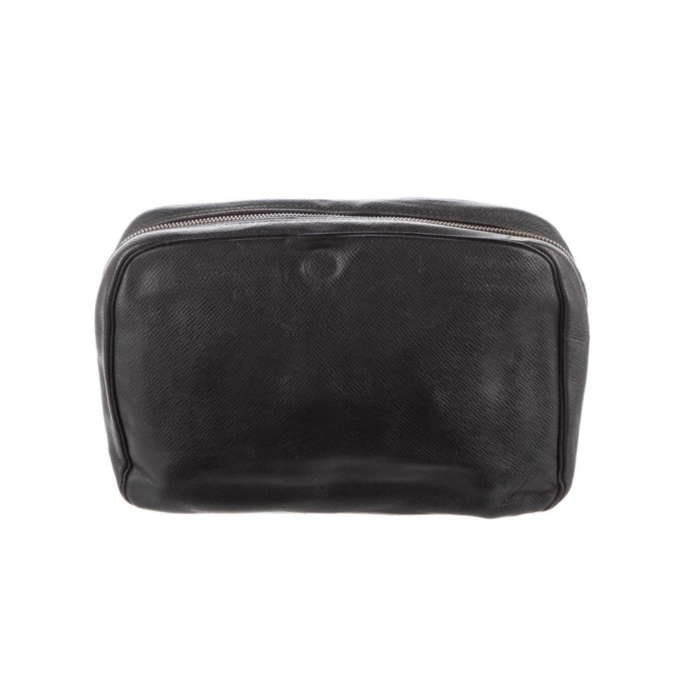 Authentic LOUIS VUITTON Taiga Toiletry Pouch GM Black
